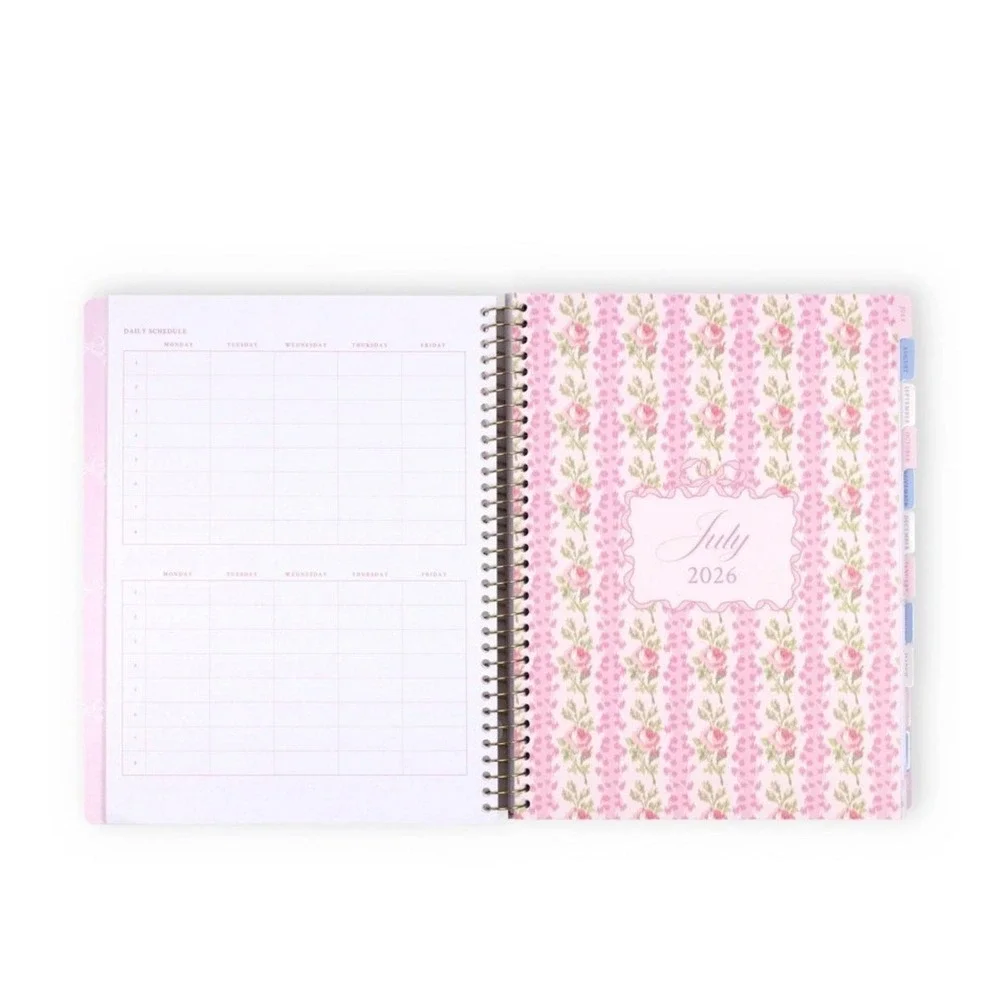 Love Shack Fancy Teacher Planner 2026 2027 Ribbon Rosa Floral LSF Target NEW